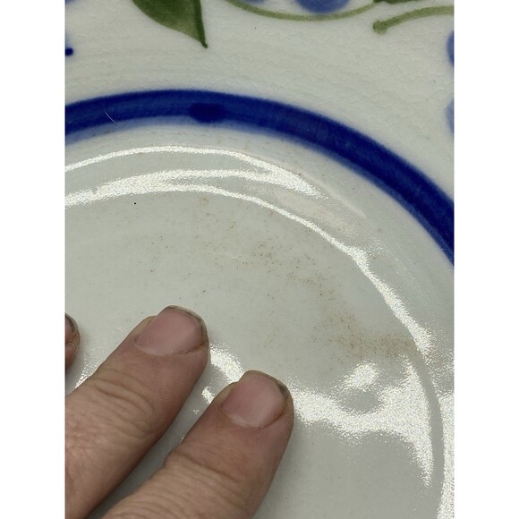 Vintage Sheepscot River Pottery Maine Made Blueberry Serving Bowl Farmhouse READ - Picture 6 of 12